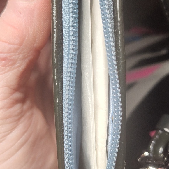 NWT Vintage Coach Poppy Signature Blue Wristlet - Picture 5 of 7